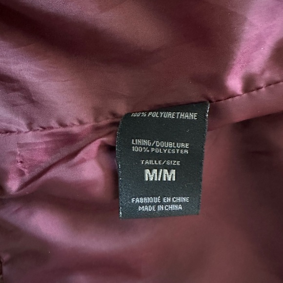 Burgundy Faux leather jacket - Picture 4 of 4